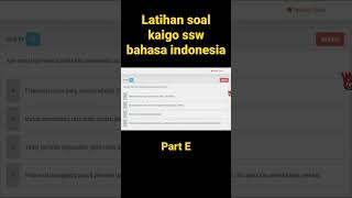 latihan soal kaigo ssw bahasa indonesia E