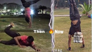 My Handstand Progression in 2 yrs। शुरुआत हमेशा मुश्किल होता है🔥#shivazfitzone #shorts