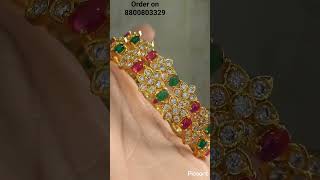 Golden bangles with American Diomond #shorts #trending #bangle#one gram#imitation