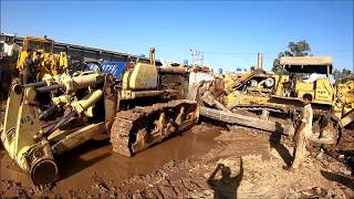 DOZER MOVING ABANDONED DOZER!!!