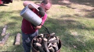 Producing Charcoal with a Barrel Kiln