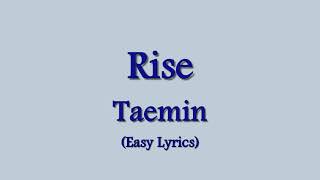 Taemin "Rise" Easy Lyrics