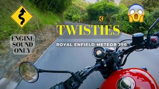 Twisties on Royal Enfield Meteor 350 on a New Zealand Road - RAW Exhaust Sound - ASMR / POV