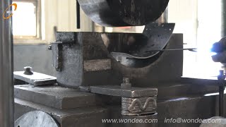 Step 3-Brake shoe forming-How to make brake shoe of semi trailer axle