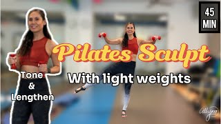 45 Minute Pilates Sculpt & Tone | Full Body Workout