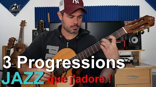 🎸 3 Progressions d'accords JAZZ que j'aime jouer