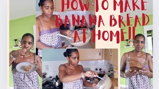 How to make moist banana bread at home in 60 minutes!!    #bananabread