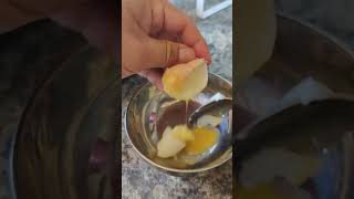 Malaysian half boiled eggs breakfast