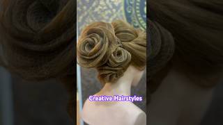 Rose bun #rosebun #internationalhairstyle #hairstyle #hairstyles #creativehairstyle