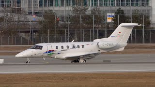 Pilatus PC-24 from VW Air Service D-CVAA arrival at Munich Airport MUC EDDM