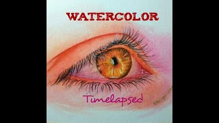 Watercolor Eye Painting (Timelapsed)