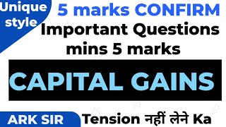 Capital gain Short/longterm DIRECT TAXATION SHORT NOTE TYBCOM SEM 5 /MCOM/SYBAF/SYBBI/MBA