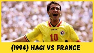 ¡En este partido, Hagi ya fue reconocido en el mundo! Versus França em 1994!