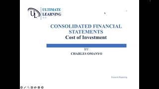 FR: Consolidated Statement of Financial Position: Cost of Investment || Part 1