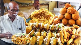 Famous Masala Bandi Babaya Selling Mirchi Masala / Egg Masala / Aloo Masala / Brinjal Curd and More