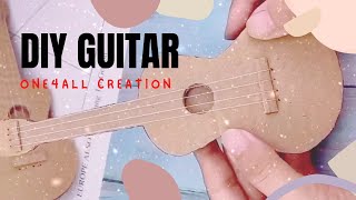 How To Make Guitar 🎸 Using Cardboard and Thread | Easy DIY Handmade Guitar