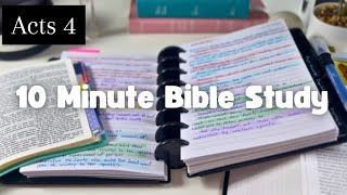 10 Minute Bible Study of Acts 4 | Boldness through the Holy Spirit