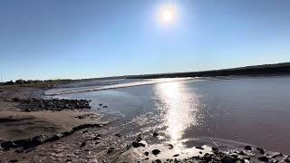 Tidal bore @ Hall’s Creek which separates Moncton and Dieppe NB, Canada. October 17, 2024.