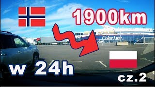 1900 km w 24h. Autem z Norwegii do Polski (przeprawa promowa do Danii)  cz.2