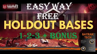 War Commander- HOLDOUT BASE 1-2-3 + BONUS /MONTH OF AUGUST/ EASYWAY/ FREE