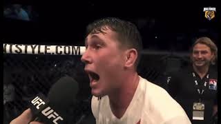 Darren Till after his win with khamzat Chimaev in his corner