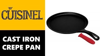 Cuisinel Cast Iron Crepe Pan Round Griddle