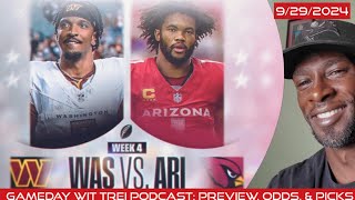 Commanders vs. Cardinals WEEK 4 BETS NFL| GAMEDAY WIT TREI PODCAST