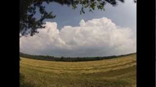 Baling Hay 2012 but rained out Time Lapse with New Holland 664 baler