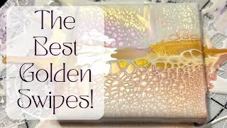 #355 The Best Golden Swipes! ☀️ Fluid Art/ Bloom