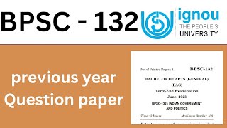 IGNOU BPSC 132 Important question| IGNOU BPSC 132 previous year question paper