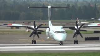 Air Canada Express Bombardier Q400 takeoff from Portland Airport