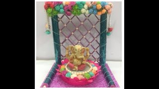 Ganpathi Makhar / Ganpati decoration ideas /Ganesh pooja decorations