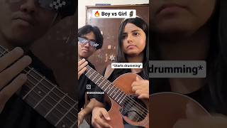 Boy Vs Girl 🔥 Guitar battle! #boyvsgirl #guitar #talent  #alorsondance #fingerstyleguitar #siblings