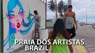 【4K】BEACH Walk Praia Dos Artistas (Praia do Meio) BRAZIL - Natal RN