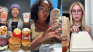 Tiktok mukbang compilation part-103 | burrito, mc donalds , chipotle and more