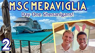 MSC Meraviglia: Bar hopping, sailaway, & bunny ears! | PART 2, April 2023