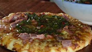 Score Big with this Mouthwatering Chimichurri Pizza Recipe - Perfect for Half-Time Snacks!