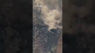 Huge Rock Fall from The Merapi Lava Dome #shorts #rockfall #merapi #asmr