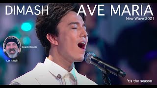 Coach Reacts: 'tis the season - DIMASH "AVE MARIA"  New Wave 2021  Beautiful song/Beautiful voice