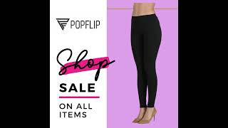 PopFlip Brand Premium Style cotton lycra 4 way  leggings (Back)#fashion