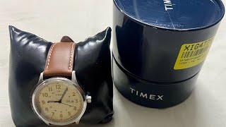 TIMEX Analog Watch leather strap unboxing