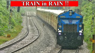 TRAIN TRAVEL in RAIN !! Musical EMD Sounds | Indian Railways