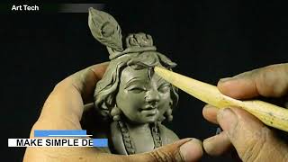 Little Krishna clay model | Gopal Making with clay | Bal Krishna mitti ka murti