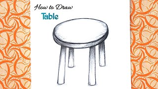 Table Drawing / How to draw Table/Pencil drawing/Smriti Chitran