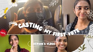 CASTING MY FIRST VOTE  🗳🥳 || @Hershesvlogs |#solotravel #music #vlog #vit #vitap #comedy #firstvote