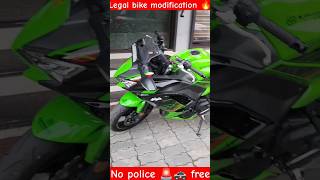 Kawasaki ninja legal bike modification 🔥 || no challan 🚨🚓 || #devratra #kawasakininja #shortsfeed