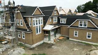 Frame To Finish - Roofing and Siding Progress on Coastal Homes on long Island