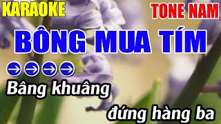 Bông Mua Tím Karaoke Tone Nam Karaoke Lâm Nhạc Sống - Beat Mới