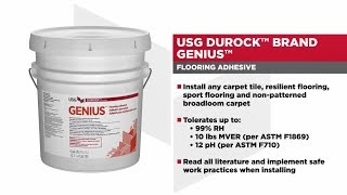 USG Durock™ Brand Genius™ Flooring Adhesive