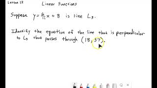 College Algebra - Linear Functions Examples - Parallel & Perpendicular